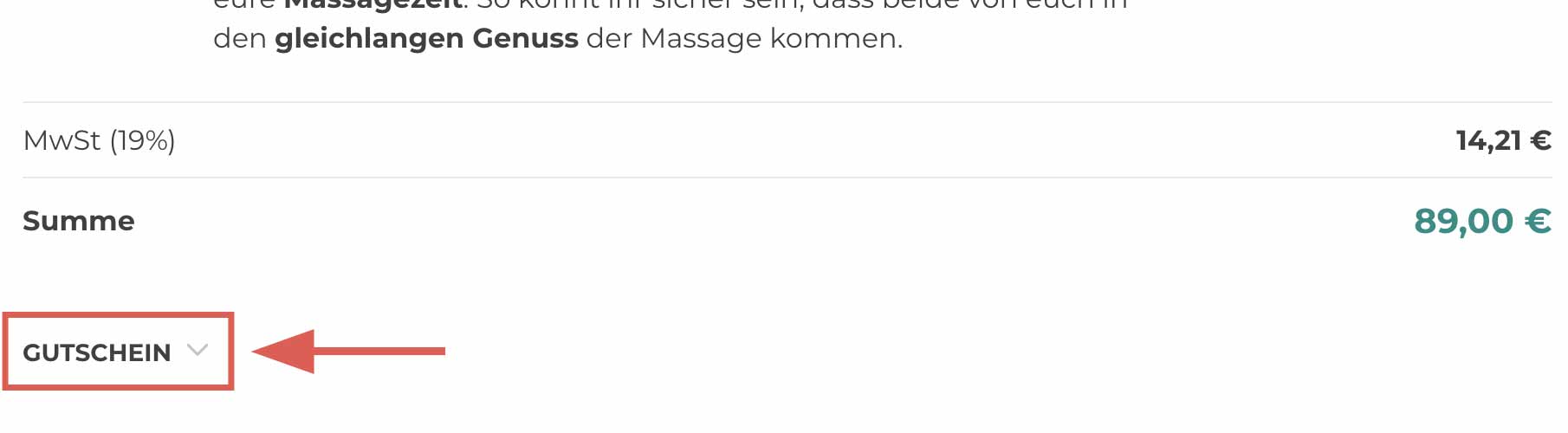 Gutschein Anleitung